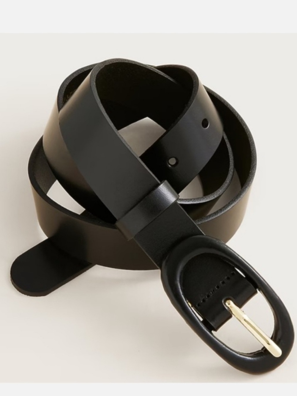 J crew black Tonal buckle belt in leather XS